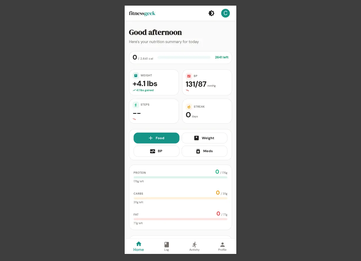 FitnessGeek Mobile App